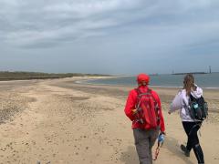 On the beach heading towards Eccles on Sea